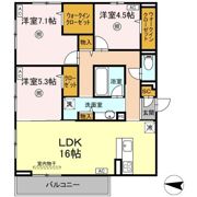 ロイヤルタウン富の原Ⅱの間取り画像