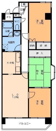 フェニックス山越の間取り画像