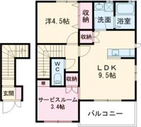 パルティールAの間取り画像