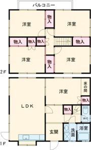 桐ヶ丘5番町戸建賃貸の間取り画像