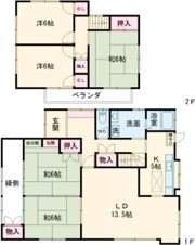 桐ヶ丘1番町戸建賃貸の間取り画像