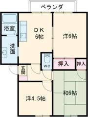 一忠ハイツの間取り画像