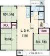 狩口台住宅22号棟の間取り画像