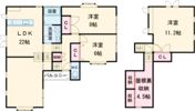 新潟市南区茨曽根借家A棟の間取り画像