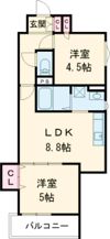クリエオーレ一津屋Ⅰの間取り画像