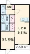 (仮称）八女市蒲原新築B棟の間取り画像