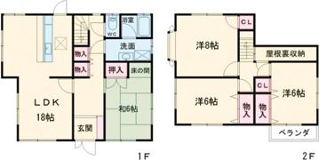 鹿ノ台西3丁目戸建の間取り画像
