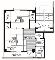 ビレッジハウス当成東1号棟の間取り画像
