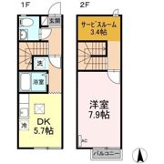 リースランド野高谷 Cの間取り画像