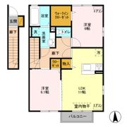 ランプリール Bの間取り画像