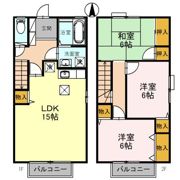 ヴィラ東生駒の間取り画像