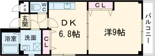 エスポワール大将軍の間取り画像