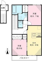 くぬぎハイツの間取り画像