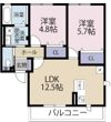 グランエスペランサ・ダイアBの間取り画像