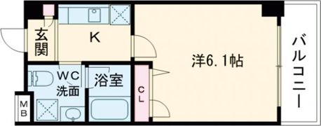 ヴィブエル西新の間取り画像