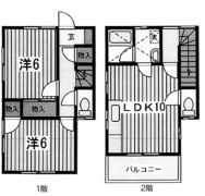 テラス金子B棟の間取り画像