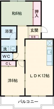 レ・セゾン菰口 Aの間取り画像
