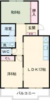 レ・セゾン菰口 Aの間取り画像