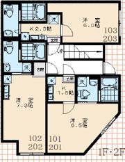 トリアス・アクシス府中本町の間取り画像