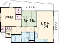 ローレル三宮の間取り画像