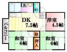 パナハイツ東原の間取り画像
