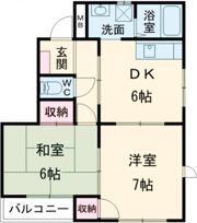 コーポ長府の間取り画像