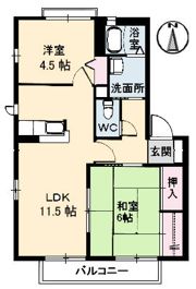 クレール梅林 B棟の間取り画像