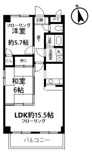 フローラ浦和の間取り画像