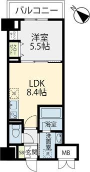 ELGRAND箱崎の間取り画像