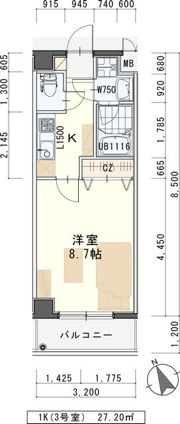 リヴィエール若林の間取り画像