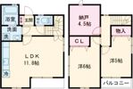 半城土中町戸建借家 B棟の間取り画像