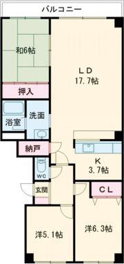 ロジェ若松の間取り画像