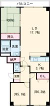 ロジェ若松の間取り画像