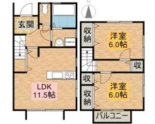 サウスフラットⅡ Dの間取り画像