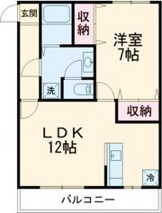 ヴィアステージ清原台Aの間取り画像
