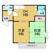 ハイツ萩の間取り画像