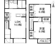 メルヴェイユ Bの間取り画像