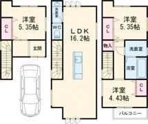 神戸市垂水区清水が丘戸建ての間取り画像