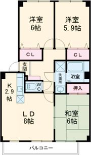 フォブールサウスの間取り画像