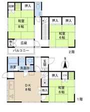 嵐山町志賀貸家の間取り画像