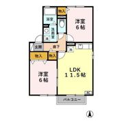 パストラル八幡 Bの間取り画像