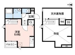 Affitto竹下の間取り画像