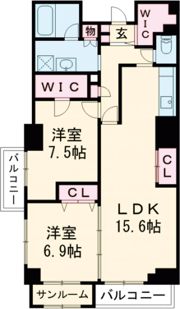 パルステージ関屋の間取り画像