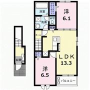 ニューライズ南風 Bの間取り画像