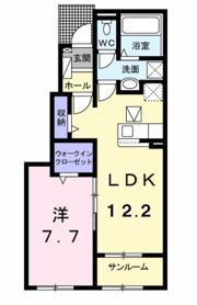 ニューライズ南風 Aの間取り画像
