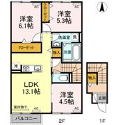 ロワジール多米の間取り画像