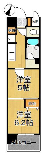 ヴィラ東中通の間取り画像