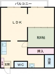 桜川ハイツの間取り画像