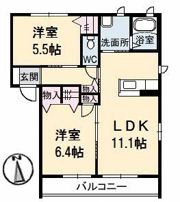 グランドレガシー B棟の間取り画像