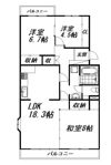 芳川ハイツ1号棟の間取り画像